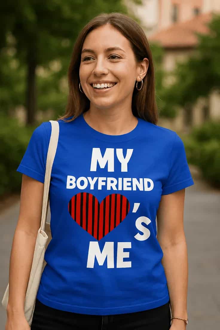 T-shirt humoristique Petit ami amoureux MY BOYFRIEND ME S