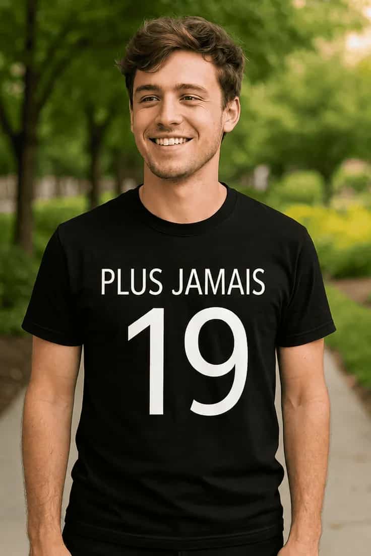 T-shirt humoristique Plus jamais 19 ans