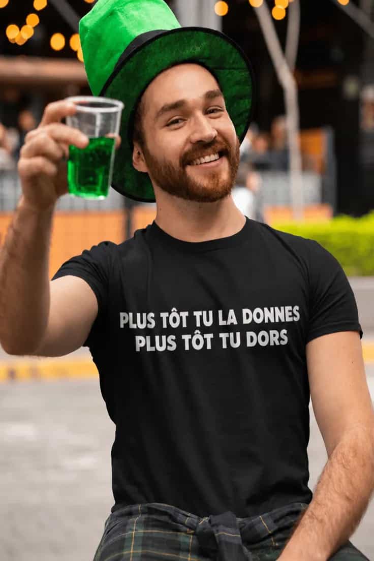 T-shirt humoristique Plus tôt tu dors