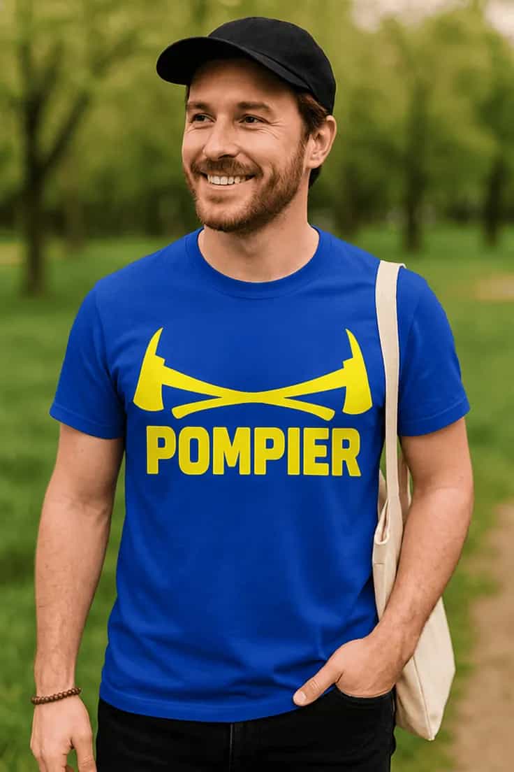 T-shirt humoristique Pompier aux haches POMPIER
