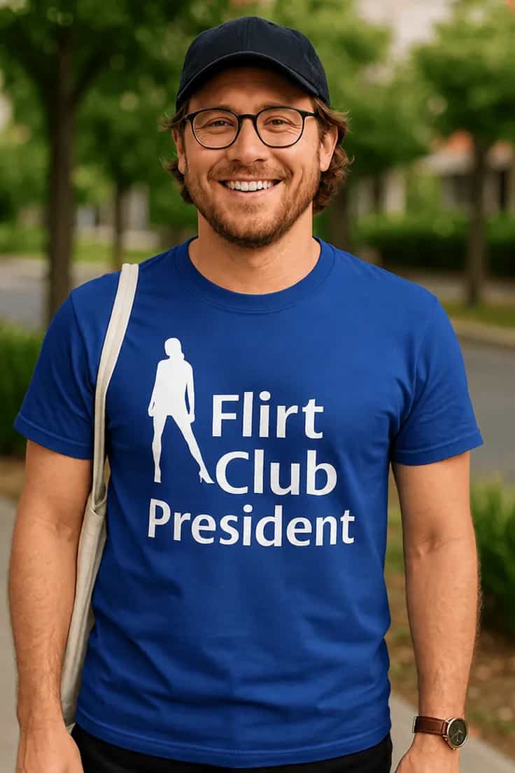 T-shirt humoristique Président du club de flirt
