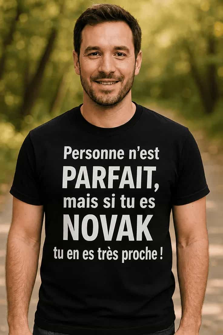 T-shirt humoristique Presque parfait avec prénom