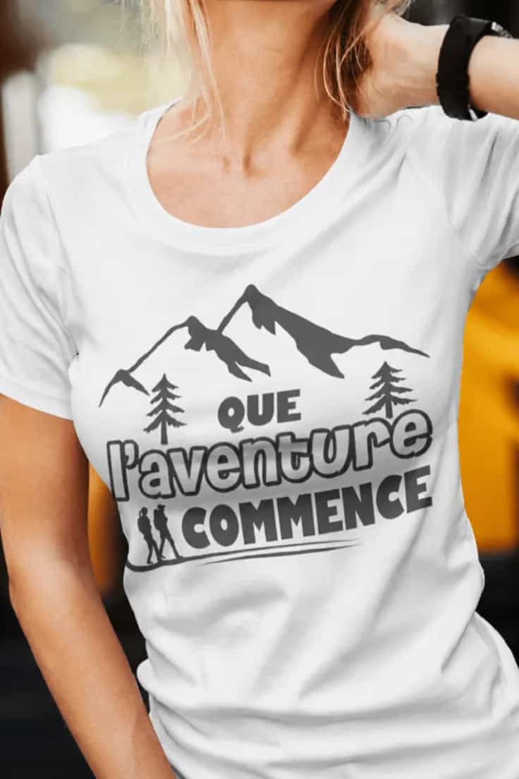 T-shirt humoristique Que l'aventure commence