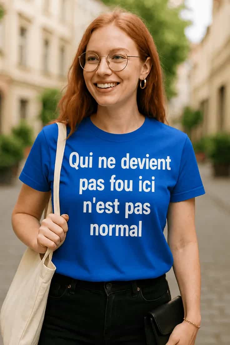 T-shirt humoristique Qui ne devient pas fou
