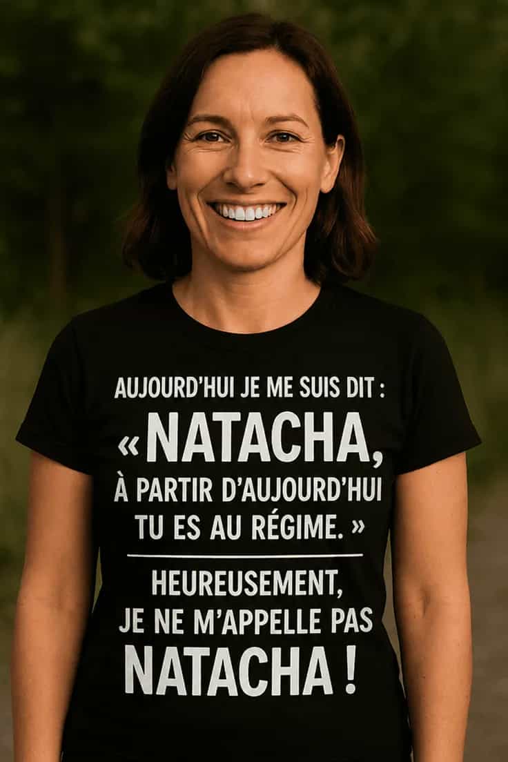 T-shirt humoristique Régime avec prénom personnalisé