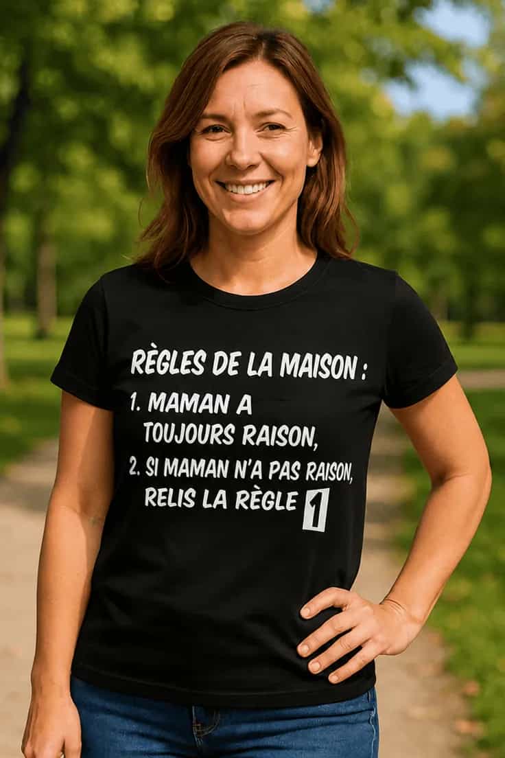 T-shirt humoristique Règles de maman | RÈGLES