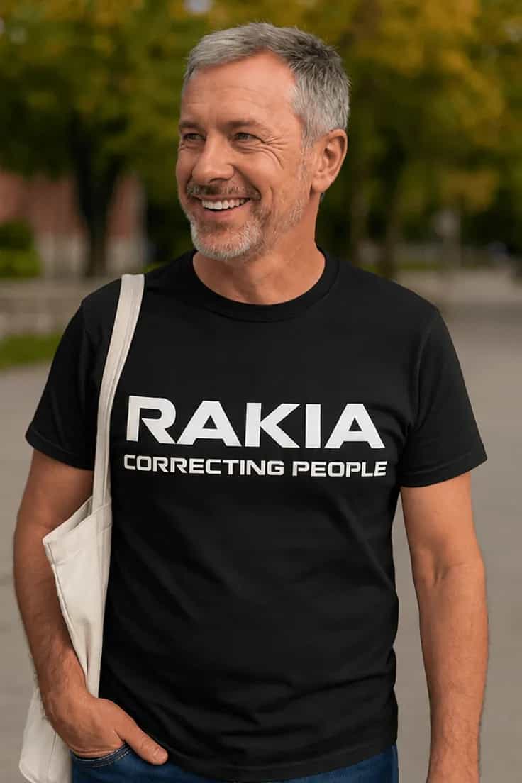 T-shirt humoristique Rakia corrige les gens