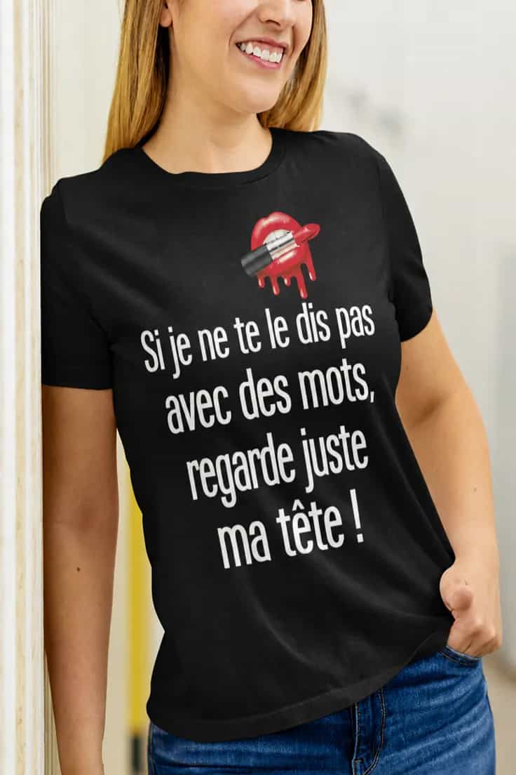 T-shirt humoristique Regarde ma tête | Si je ne te le