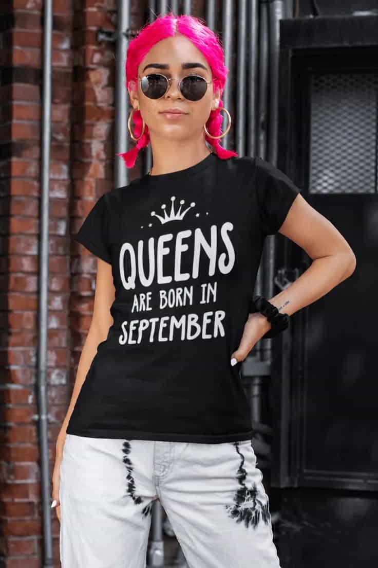 T-shirt humoristique Reines nées en mois personnalisé