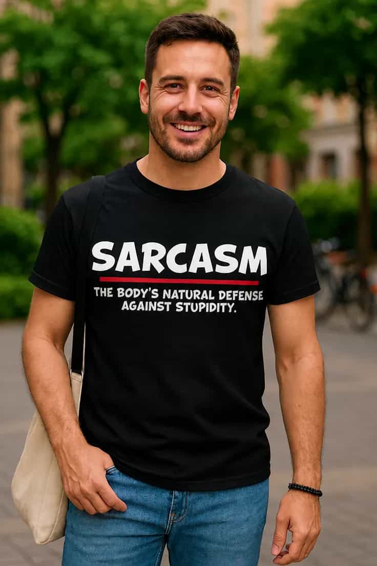 T-shirt humoristique Sarcasme défense naturelle