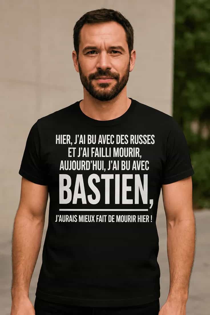 T-shirt humoristique soirée arrosée prénom perso