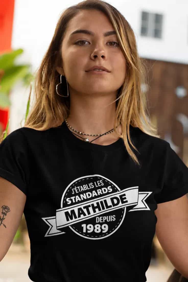 T-shirt humoristique Standards avec prénom et âge au choix