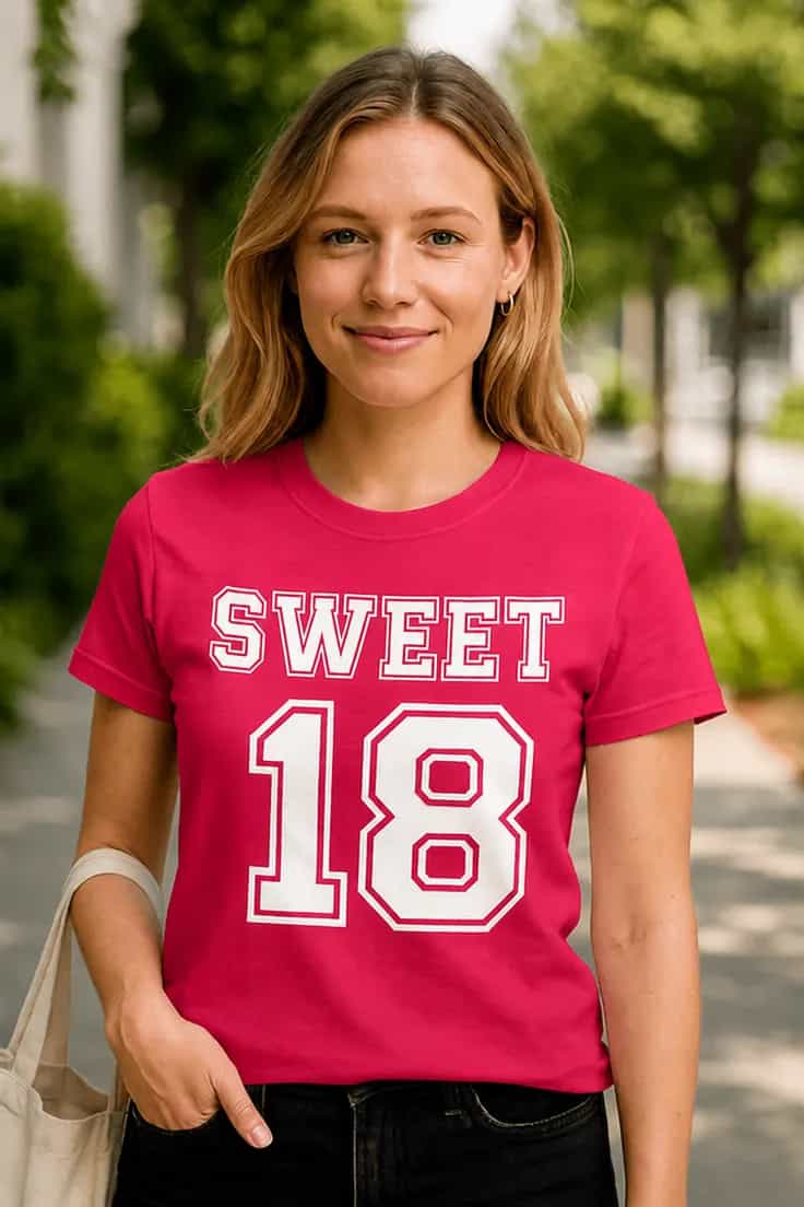 T-shirt humoristique Sweet 18 ans â SWEET 18