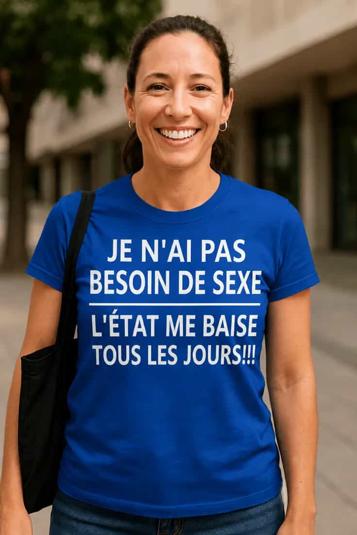 T-shirt humoristique État trop présent