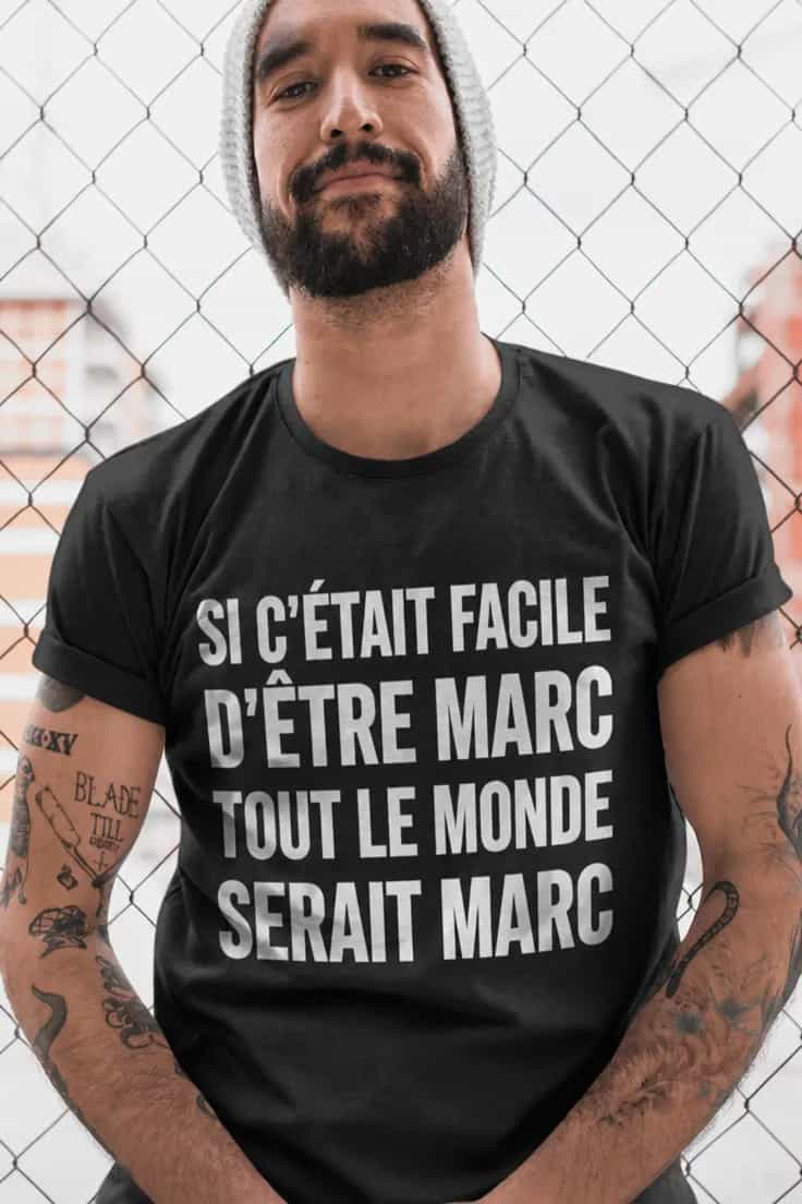 T-shirt humoristique SI C'ÉTAIT FACILE avec prénom au choix