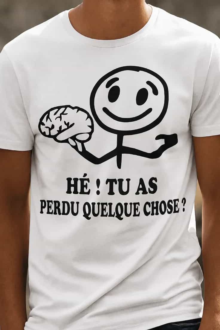 T-shirt humoristique Tu as perdu quelque chose