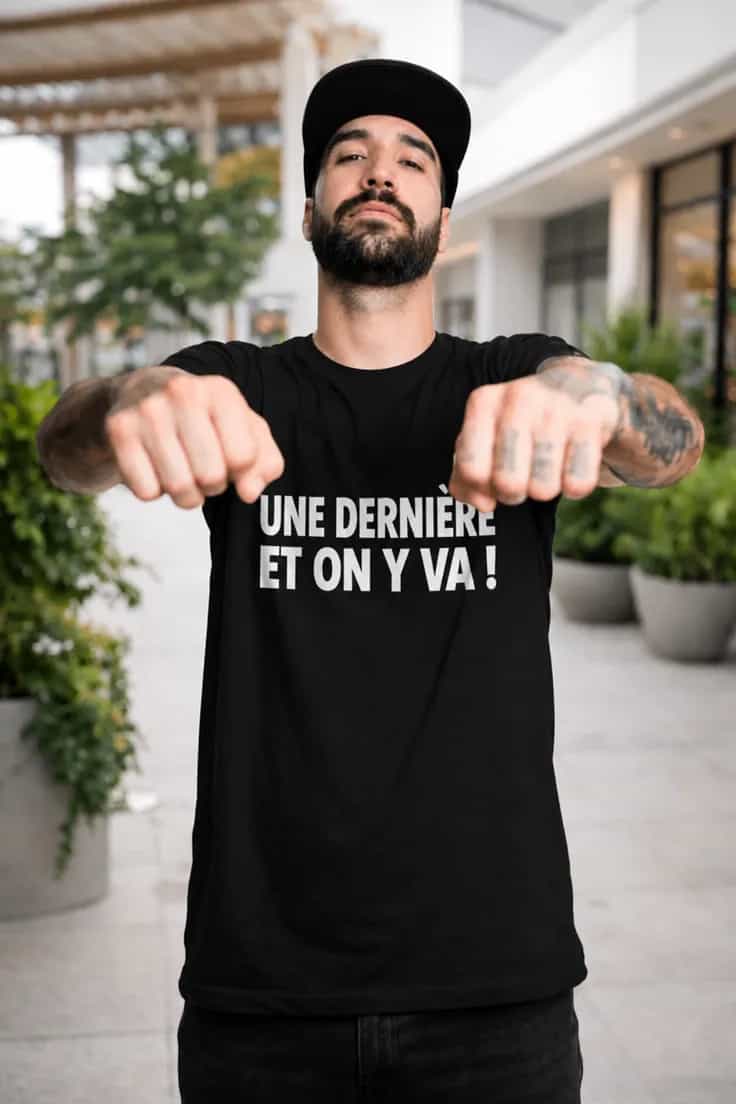 T-shirt humoristique Une dernière et on y va