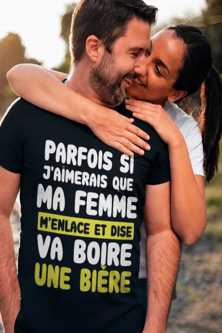 T-shirt humoristique Va boire une bière