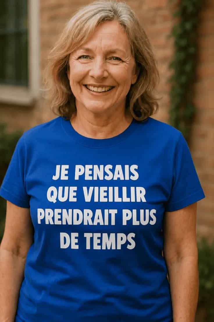 T-shirt humoristique Vieillir prend du temps