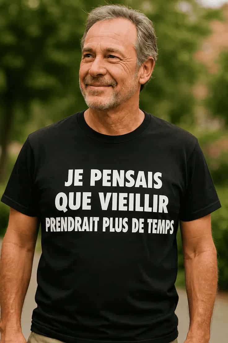 T-shirt humoristique Vieillir prendrait plus longtemps