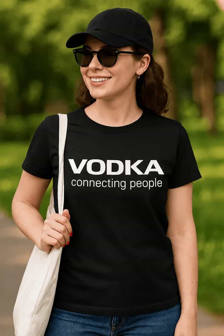 T-shirt humoristique Vodka rassemble les gens