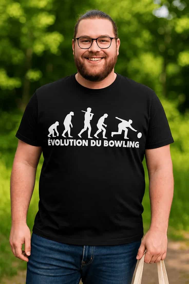 T-shirt humoristique Évolution du bowling