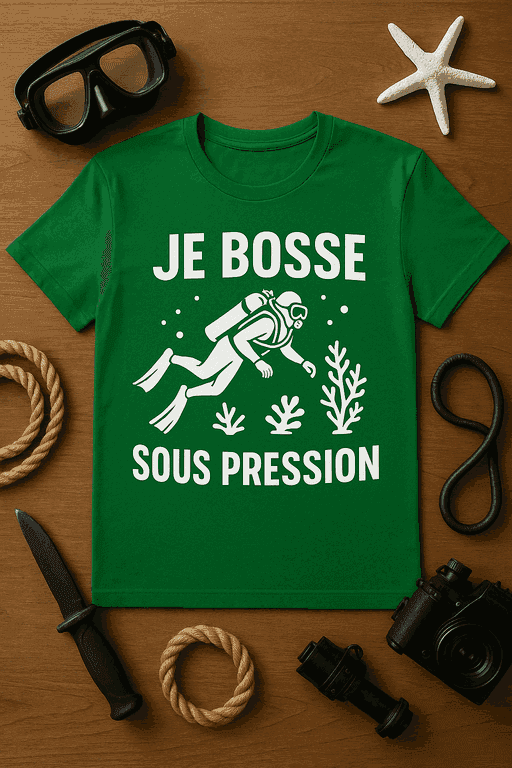 T-shirt humour - Je bosse sous pression