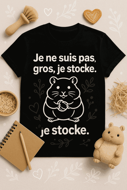 T-shirt humour - Je ne suis pas gros, je stocke