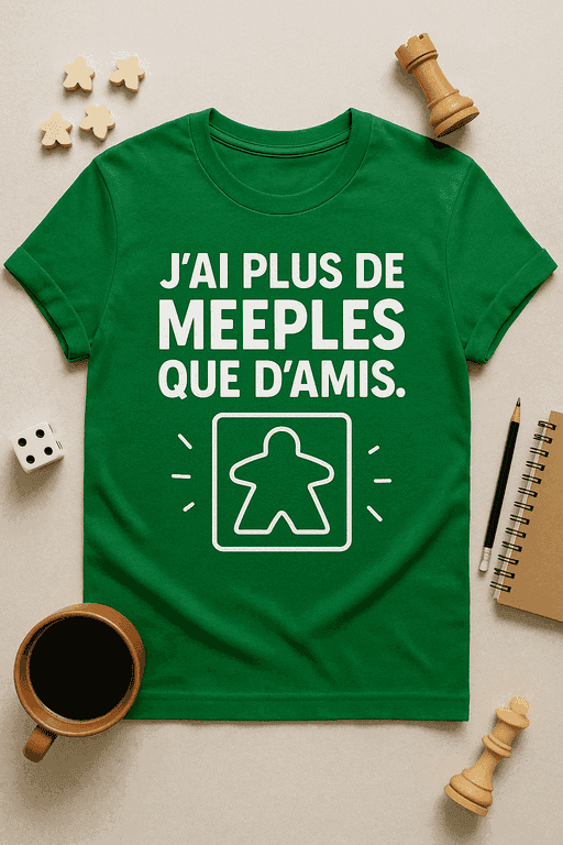 T-Shirt J'ai plus de meeples que d'amis