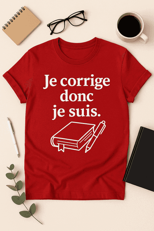 T-shirt Je corrige donc je suis