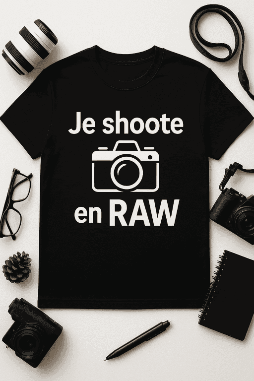 T-shirt Je shoote en RAW