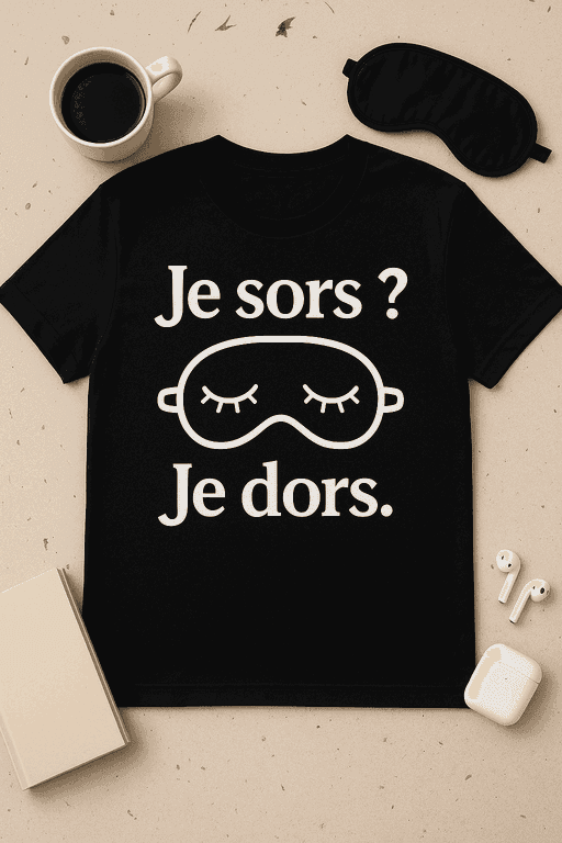 T-shirt Je sors ? Je dors.