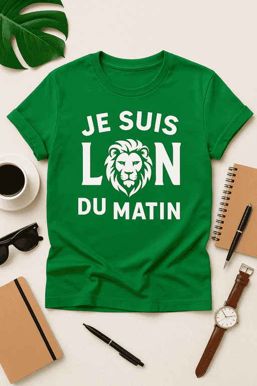 T-shirt Je suis lion du matin