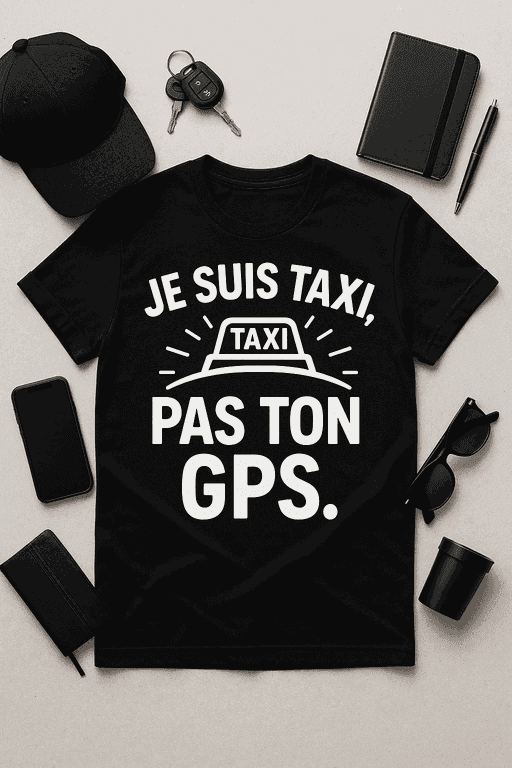 T-shirt Je suis taxi, pas ton GPS