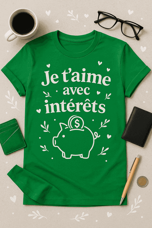 T-shirt Je t'aime avec intérêts