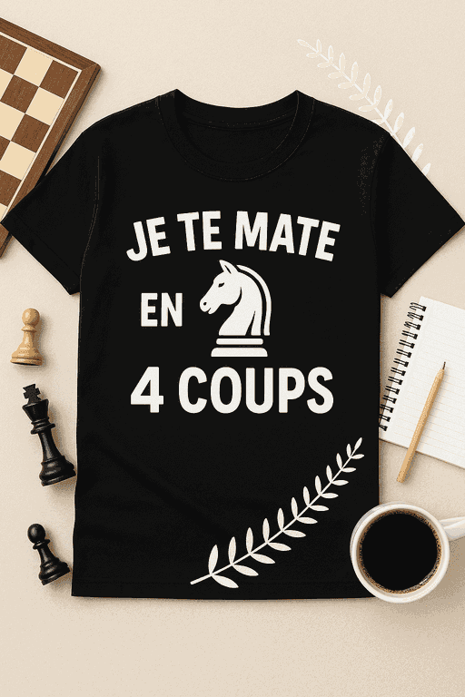 T-shirt Je te mate en 4 coups