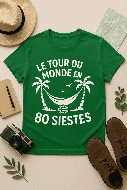 T-shirt Le tour du monde en 80 siestes