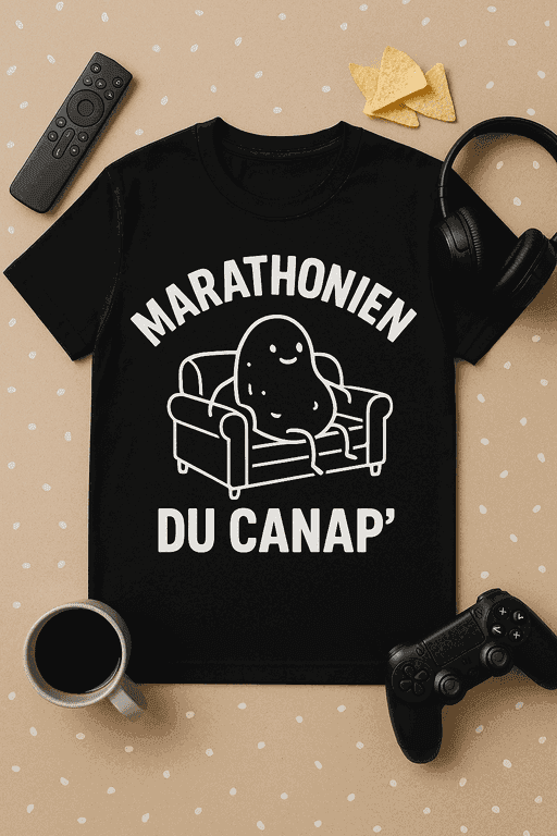 T-shirt Marathonien du canap’