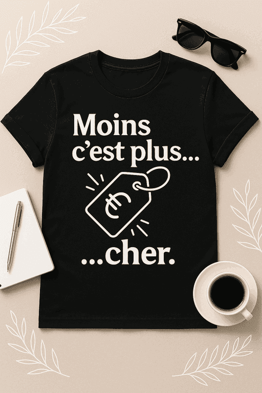 T-shirt Moins c'est plus... cher