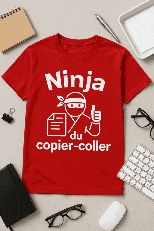 T-shirt Ninja du copier-coller