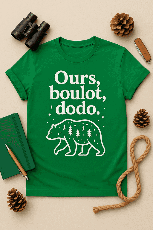 T-shirt Ours, boulot, dodo