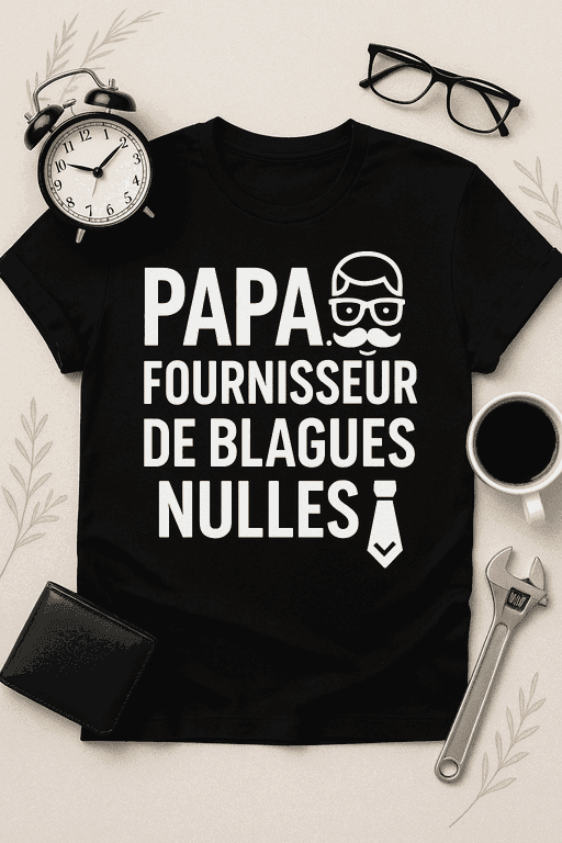 T-shirt Papa : fournisseur de blagues nulles