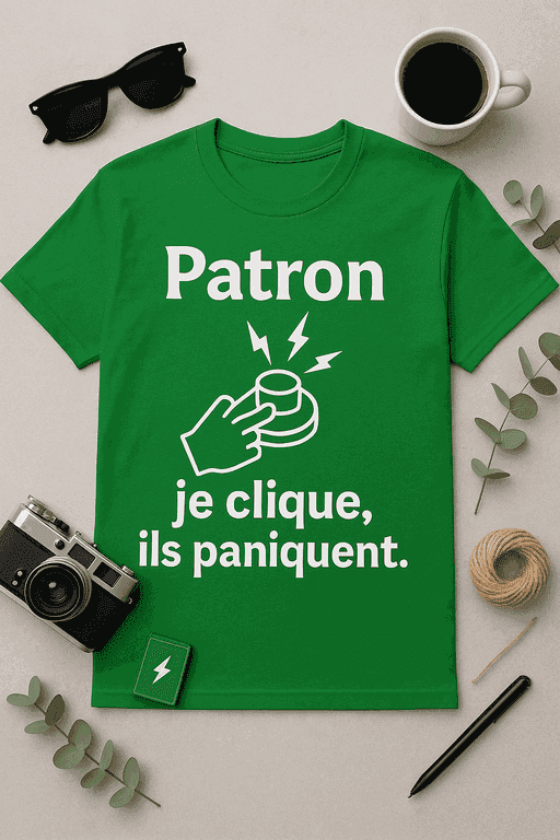 T-shirt Patron : je clique, ils paniquent