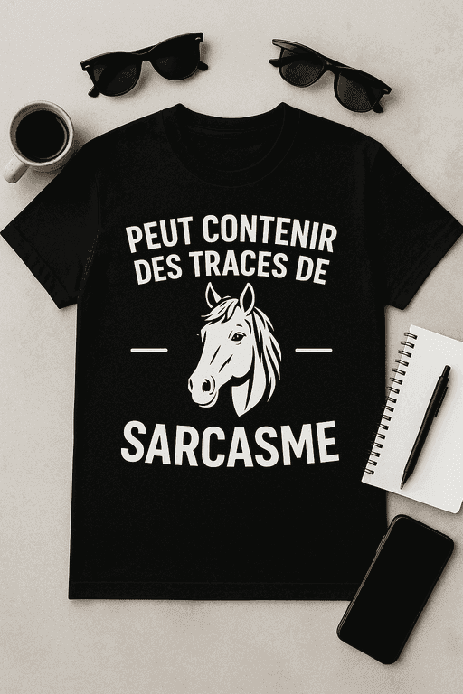 T-shirt Peut contenir des traces de sarcasme