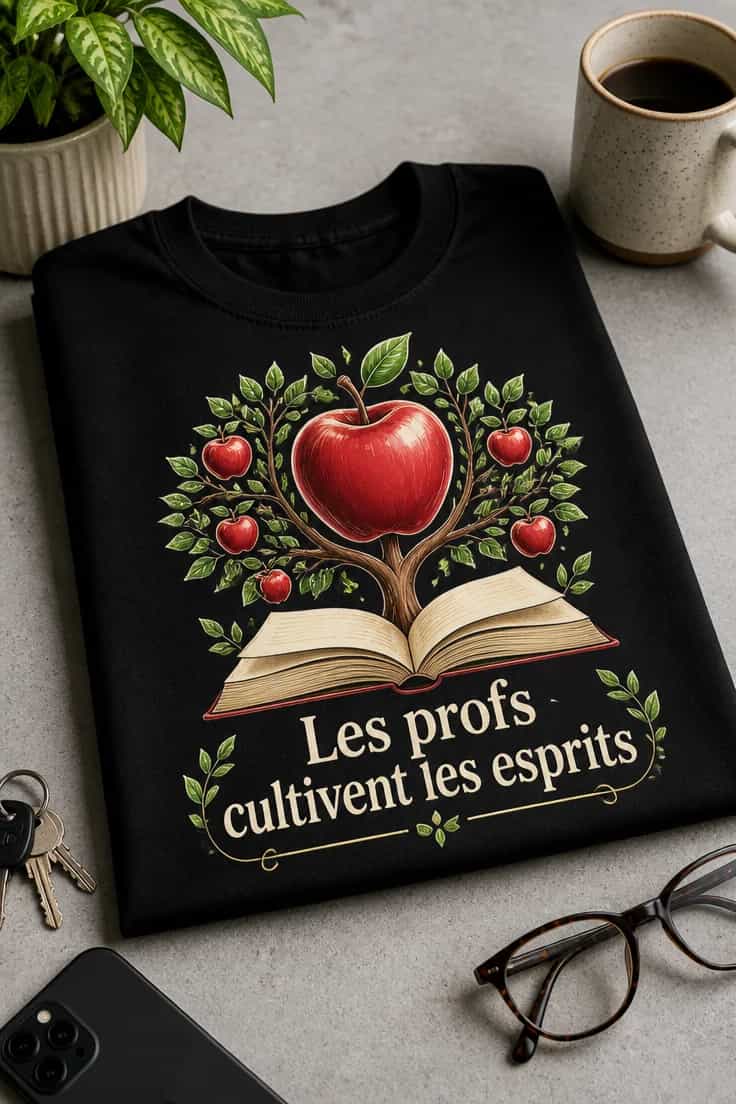 T-shirt professeur Paris : Les profs cultivent les esprits