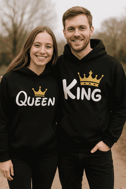 King Queen (lot de 2, bicolore) - Sweat à capuche