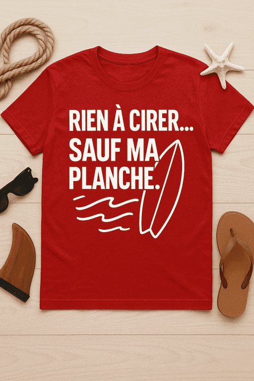 T-shirt Rien à cirer… sauf ma planche