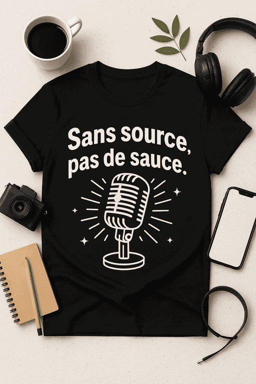 T-Shirt Sans source, pas de sauce