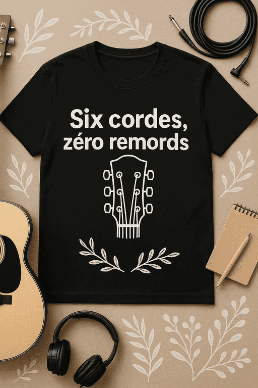 T-shirt Six cordes, zéro remords