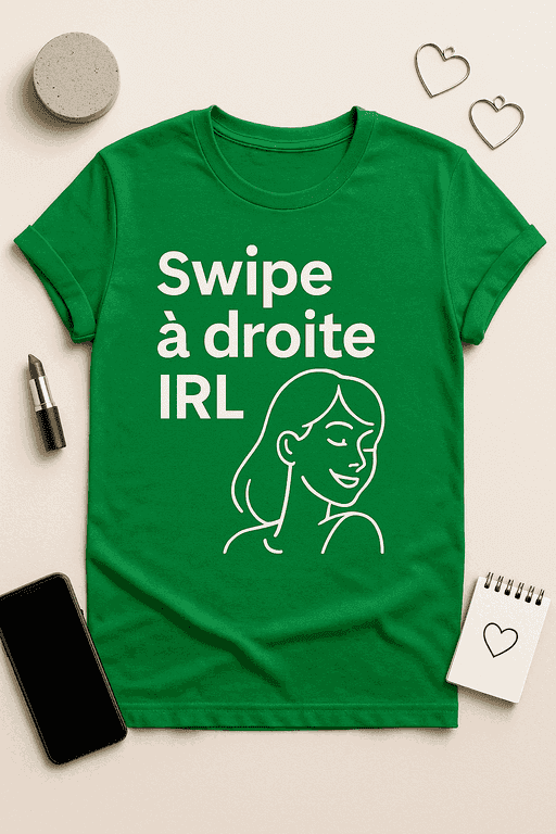 T-shirt Swipe à droite IRL